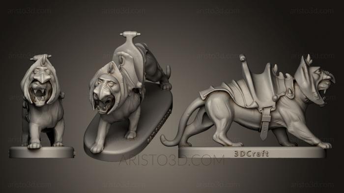 Figurines lions tigers sphinxes (STKL_0199) 3D model for CNC machine